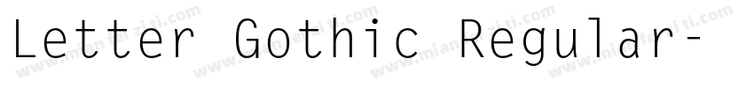 Letter Gothic Regular字体转换